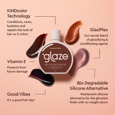 Glaze SuperGloss Color Conditioning Hair Gloss Glace; Cherry Vibrant Red 6.4 fl oz - Imperfect Container by This is Beauty US