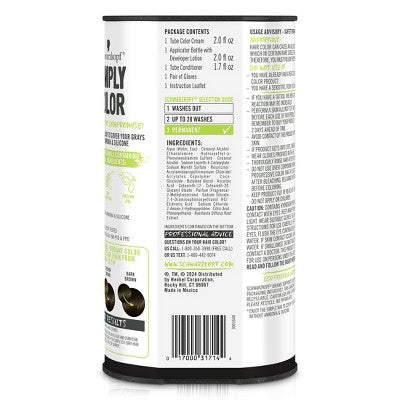 Schwarzkopf Simply Color Hair Color 3.0 Darkest Brown 5.7 fl oz - Imperfect Box by This is Beauty US