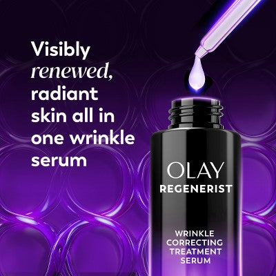 Olay Regenerist Anti-Aging Night Serum, Hydrating &amp; Wrinkle Correcting Treatment 1 fl oz - New