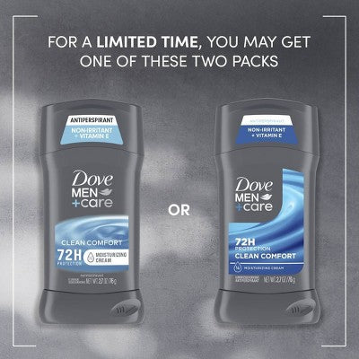Dove Men+Care 72-Hour Antiperspirant Deodorant Stick Clean Comfort 2.7oz/2ct - New by This is Beauty US