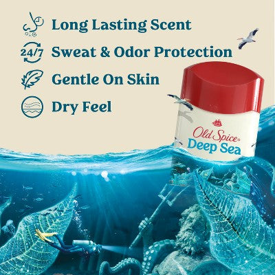 Old Spice Deep Sea Solid Antiperspirant &amp; Deodorant for Men Sea Mineral Scent 2.6oz/2pk - New by This is Beauty US
