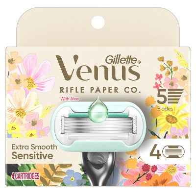 Rifle Paper Co. + Venus Deluxe Smooth Sensitive Razor Blade Refills 4ct - Missing Box
