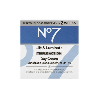 No7 Lift &amp; Luminate Triple Action Day Cream with SPF 30 1.69 fl oz - Imperfect Box
