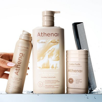 Athena Club Dry Touch Deo Body Spray Golden Vanilla 4oz - Imperfect Container by This is Beauty US