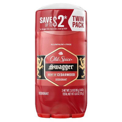 Old Spice Red Collection Solid Deodorant for Men Swagger Scent Aluminum-Free 2pk/3oz - Imperfect Box by This is Beauty US