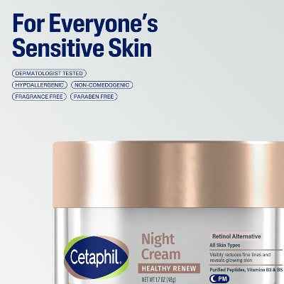 Cetaphil Healthy Renew Night Face Cream 1.7oz - Imperfect Box