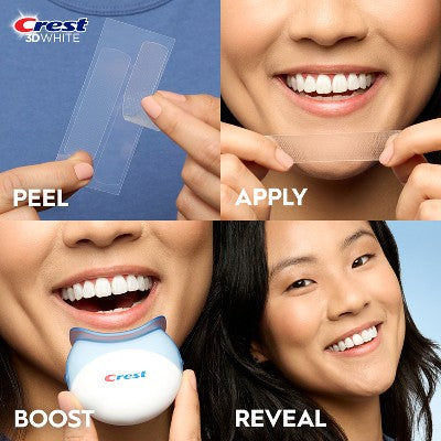 Crest 3DWhitestrips Sensitive + LED Light At-Home Teeth Whitening Kit 14 Treatments - Imperfect Box by This is Beauty US