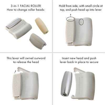 Tweezerman 3-in-1 Skin Revival Roller Kit - New