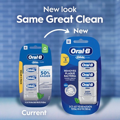 Oral-B Glide Pro-Health Deep Clean Dental Floss Cool Mint 3pk - Imperfect Box by This is Beauty US