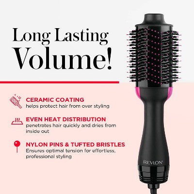 Revlon One-Step Volumizer Hair Dryer and Hot Air Brush Black - Imperfect Box by This is Beauty US