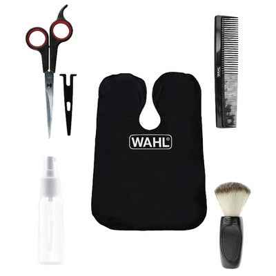 Wahl Haircutting Scissors and Accessory Kit with Shears, Blade Guard, Spray Bottle, Comb, Neck Duster &amp; Cape - New
