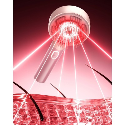 TYMO Trithera Scalp Therapy Red Light Massage Brush Hair Champagne Pink - Imperfect Box by This is Beauty US