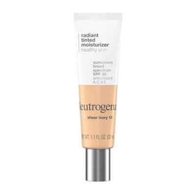 Neutrogena Healthy Skin Radiant Tinted Facial Lightweight Moisturizer with Vitamins A, C, & E, SPF 25 Sheer Fair 20 1.1 fl oz - Imperfect Container