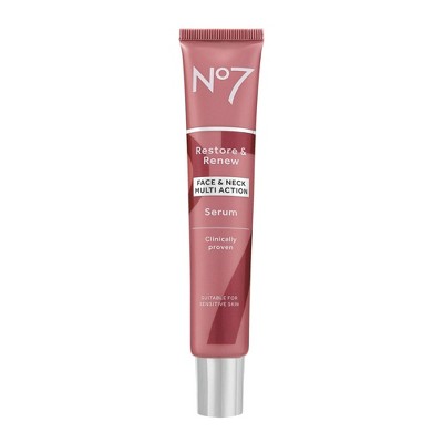 No7 Restore &amp; Renew Multi Action Face &amp; Neck Serum 1.69 fl oz - Imperfect Box