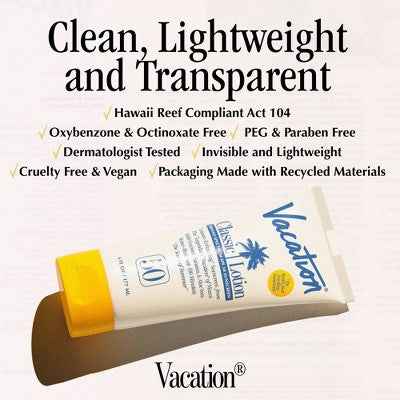 Vacation Classic Sunscreen Lotion SPF 50 6 fl oz - Imperfect Container
