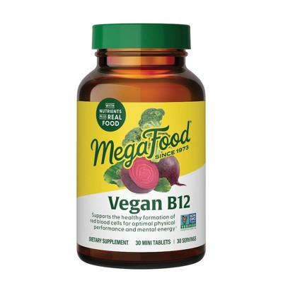 MegaFood Vegan Vitamin B12, Vitamin B Supplement 30ct - New by This is Beauty US