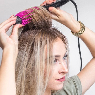 Revlon Pro Collection Heated Silicone Bristle Curl Brush Black 1" - Imperfect Box by This is Beauty US