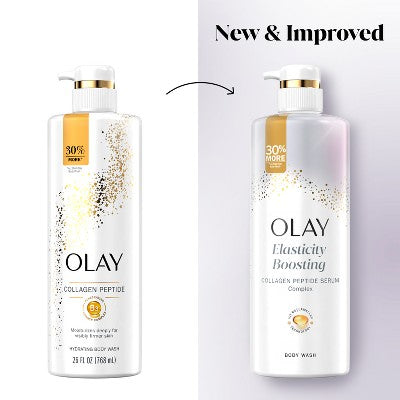 Olay Cleansing Firming Body Wash with Vitamin B3 and Collagen Scented 26 fl oz - Imperfect Container by This is Beauty US