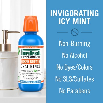 TheraBreath Fresh Breath Mouthwash Alcohol-Free Icy Mint 33.8 fl oz - New by This is Beauty US