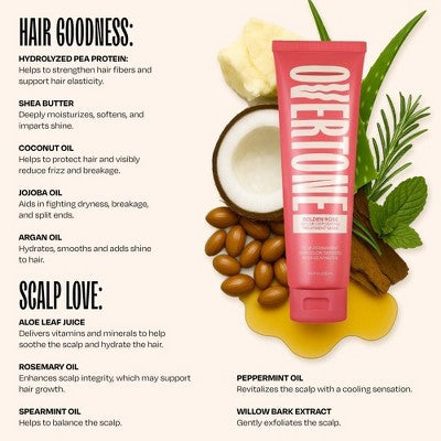 Overtone Golden Rose Hair Mask Semi-Permanent Hair Dye &amp; Color Conditioner - New by This is Beauty US