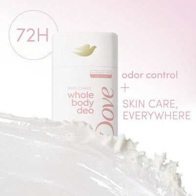 Dove Beauty Whole Body Solid Deodorant Anti-Chafe Stick Raspberry &amp; Rose 2.6oz - New by This is Beauty US