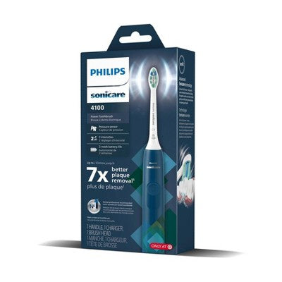 Philips Sonicare 4100 Plaque Control Rechargeable Electric Toothbrush HX3689/22 Navy - Imperfect Box by This is Beauty US
