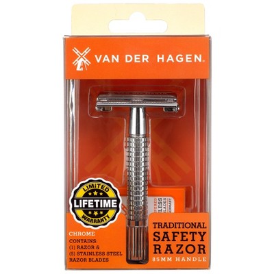 Van der Hagen Safety Razor with 5 Razor Blades - Imperfect Box by This is Beauty US