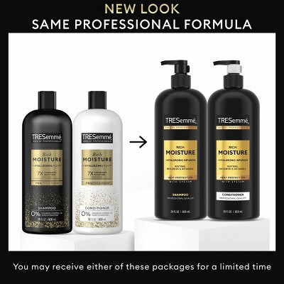 Tresemme Rich Moisture Shampoo and Conditioner Rich Moisture 2 ct for Dry Hair Formulated With Vitamin E and Biotin 28oz - New by This is Beauty US