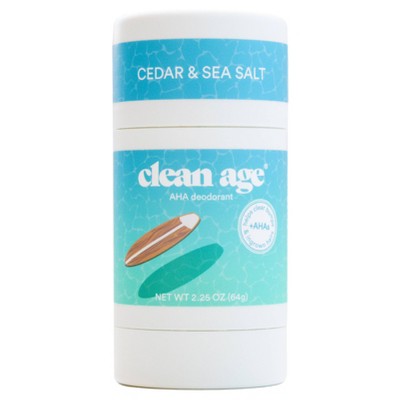 Clean Age Cedar &amp; Sea Salt AHA Solid Deodorant for Teens 2.25oz - Imperfect Container