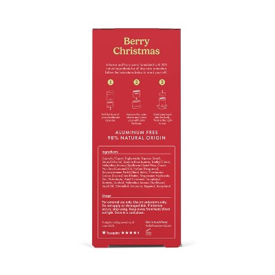 Wild Cosmetics Red Snoopy Christmas Case &amp; Berry Christmas Deodorant Refills 1.4oz/2ct - Imperfect Box