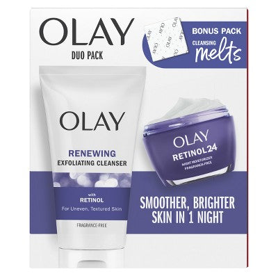 Olay Regenerist Retinol 24 + Peptide Face Wash and Moisturizer - Imperfect Box by This is Beauty US
