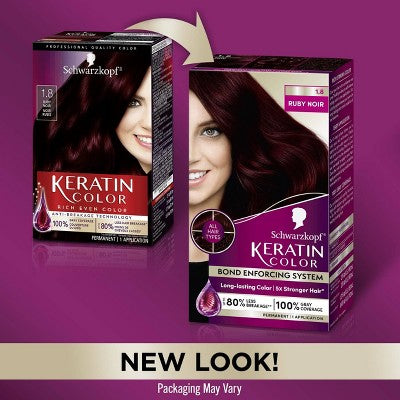 Schwarzkopf Keratin Permanent Hair Color Ruby Noir 2.08 fl oz - Imperfect Box by This is Beauty US