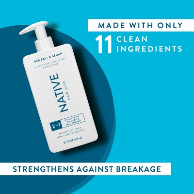 Native Sea Salt &amp; Cedar  2-in-1 Shampoo &amp; Conditioner  16.5 fl oz - New
