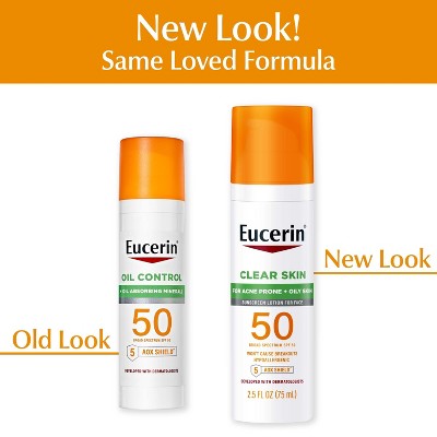 Eucerin Face Clear Skin Sunscreen Lotion SPF 50 2.5 fl oz - Imperfect Box by This is Beauty US