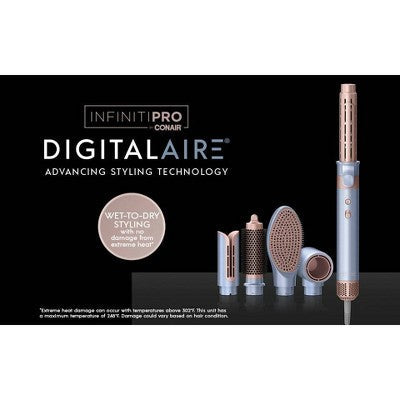 InfinitiPRO by Conair DigitalAIRE Plus Straightener; Bag Multipurpose Hair Styling Tools 1"-1.25" - Imperfect Box by This is Beauty US