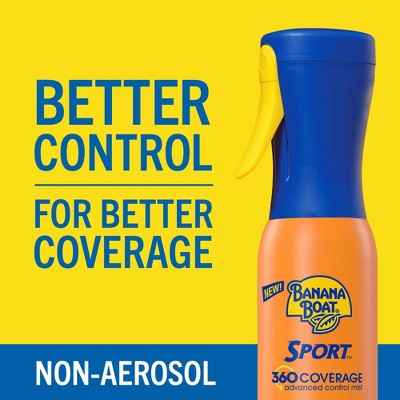 Banana Boat Sport 360 Coverage Advanced Control Mist Sunscreen Sprayer SPF 50 5.5 fl oz - Imperfect Container