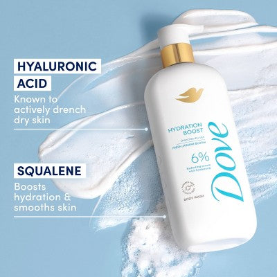 Dove Hydration Boost Serum Body Wash Drenches Dry Skin with 6% Hydrating Serum with Hyaluronic Acid 18.5 fl oz - New by This is Beauty US