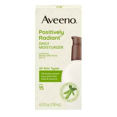 Aveeno Positively Radiant Daily Face Moisturizer SPF15 4oz - Imperfect Box