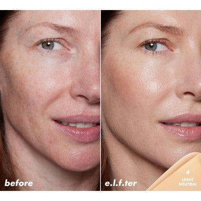 e.l.f. Halo Glow Skin Tint Light Coverage Foundation Mineral SPF 50 4 Light Neutral 1 fl oz - Imperfect Box by This is Beauty US