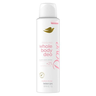 Dove Beauty Whole Body Deodorant Spray Raspberry; Rose Cooling Aluminum-Free 4oz - Imperfect Container by This is Beauty US