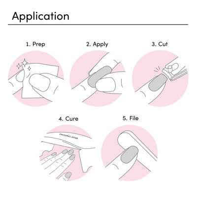 Dashing Diva Glaze Semi-Cured Gel Nail Polish Strips Starter Kit Powder Pink 32ct - New