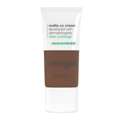 Neutrogena Clear Coverage Flawless Matte Color Correcting Cream, Full-Coverage 9.5 Truffle - New
