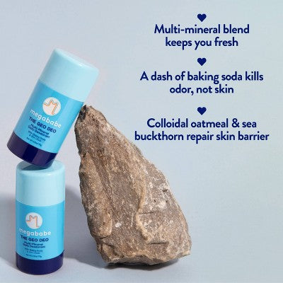 Megababe The Geo Deo Multi-Mineral Daily Solid Deodorant 2.6oz - New by This is Beauty US