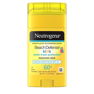 Neutrogena Beach Defense Water Resistant Kids&amp; Sunscreen Stick SPF50 1.5oz - Imperfect Container