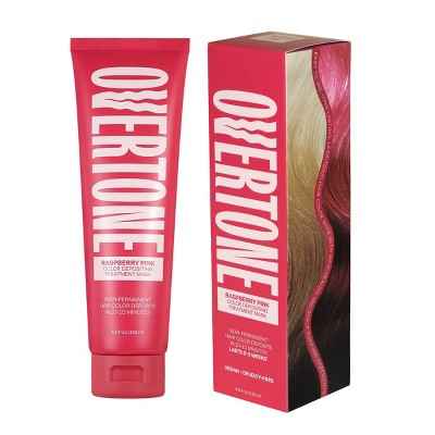Overtone Raspberry Pink Hair Mask Semi-Permanent Hair Dye &amp; Color Conditioner - New
