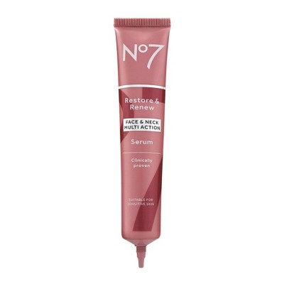 No7 Restore &amp; Renew Multi Action Face &amp; Neck Serum 1.69 fl oz - Imperfect Box