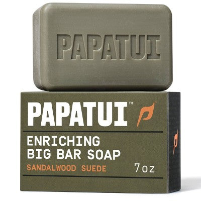 Papatui Enriching Men Bar Soap Sandalwood Suede 7oz - Imperfect Box by This is Beauty US