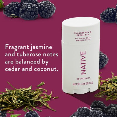 Native Solid Deodorant for Women &amp; Men Blackberry &amp; Green Tea 2.65oz - New by This is Beauty US