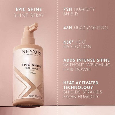 Nexxus Anti Humidity Epic Shine Hair Spray 8oz - Imperfect Container by This is Beauty US