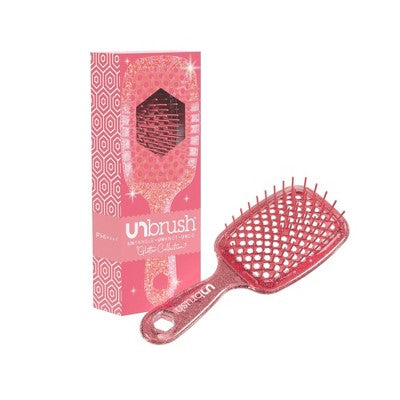 UNbrush Detangler Hair Brush Glitter Ruby - Imperfect Box by This is Beauty US